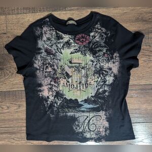 Blue Canyon Clothing Made in USA Y2K Grunge Mojito T-Shirt Womens Size 2X Stones